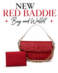 Fire red bag & wallet