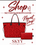 Red Baddie Tote x Card holder